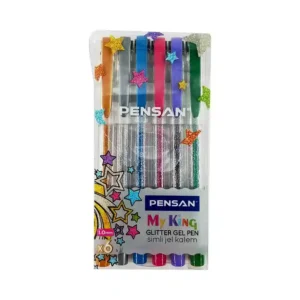 Stylos gel glitter PENSAN MYKING pack 6