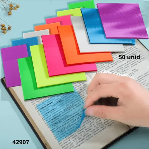 stick note 75x75 transparent couleur JINXIN MK195-11