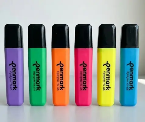 Marqueurs fluo Penmark 6 couleurs
