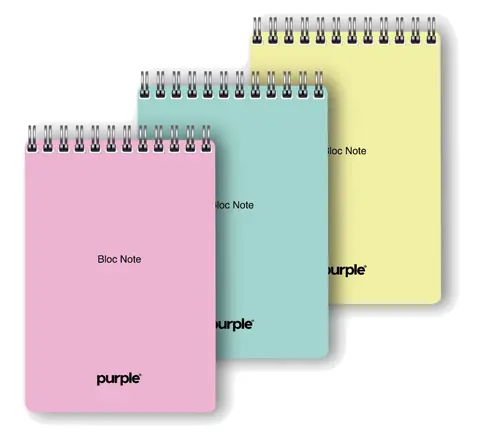 bloc-notes wiro A5 180 pages pastel KO