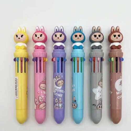 Stylo à Bille 6 Couleurs LABUBU FA1001-3 – Pratique et Coloré