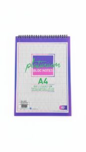 bloc-notes wiro A4 platinium 100 feuilles KO