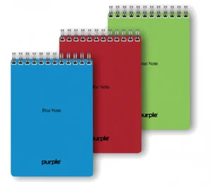 bloc-notes wiro A4 purple 100 feuilles résistantes