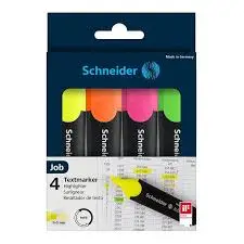 Marqueurs fluo Schneider pochette 4