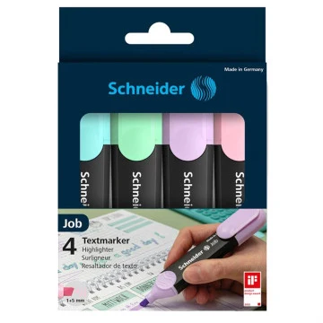 Marqueurs fluo pastel Schneider pochette 4