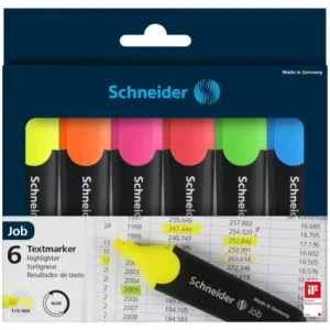 Marqueurs fluo Schneider pochette 6