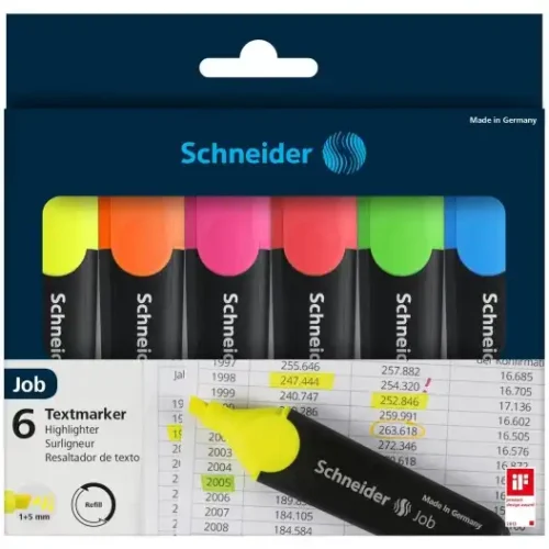 Marqueurs fluo Schneider pochette 6