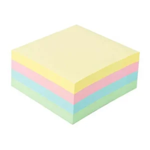 sticky notes 75x75 mm pastel 5 couleurs
