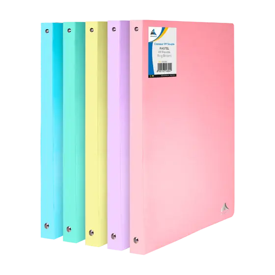 mini classeur 4 anneaux D20 plastique pastel Officeplast