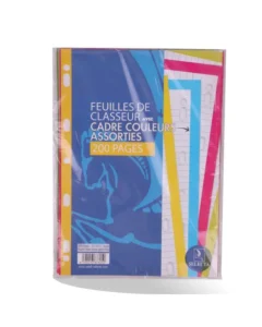 Recharge classeur quadrillée SELECTA 200 pages colorées