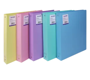 Classeur PP semi-rigide 4 anneaux 40 mm PASTEL