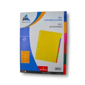 intercalaires plastiques A4 6 couleurs pour classement de documents
