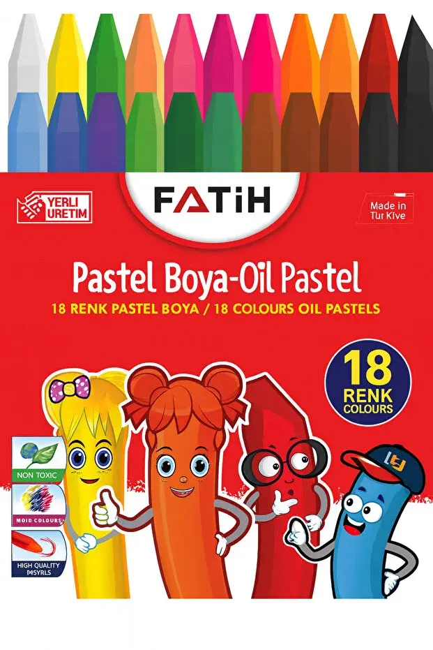 pastels à huile Fatih 18 couleurs dessin