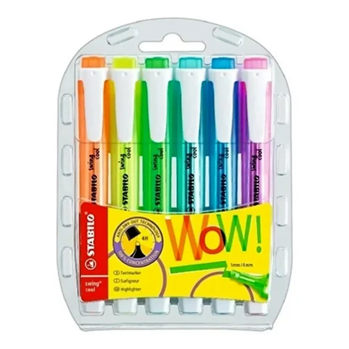 surligneurs Swing Cool lot de 6 couleurs