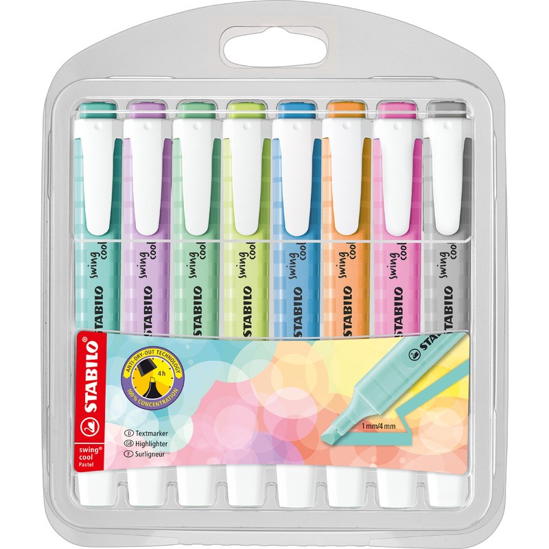 marqueurs fluo Stabilo Swing Cool x8