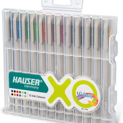 Flair Hauser XO gel pen set 12 couleurs vives avec étui rigide