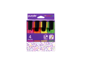Étui de 4 surligneurs FLUORESKA pour notes et documents colorés