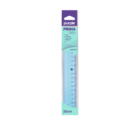 Règle plate 20cm Prima Géo en plastique transparent pour dessin et mesure précise