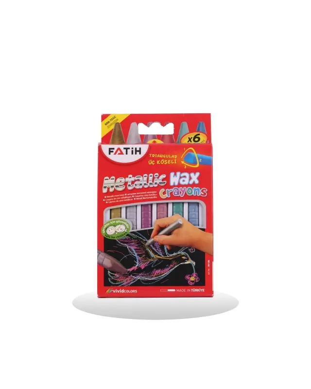 crayons pastel métalliques Fatih 6 couleurs