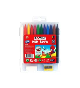 crayons cire Fatih 12 couleurs Mum Boya